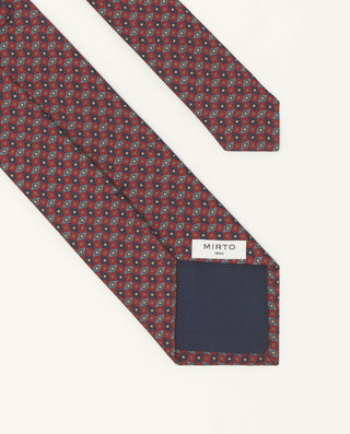 Corbata twill estampado seda natural granate by MI | 81436_0002_2