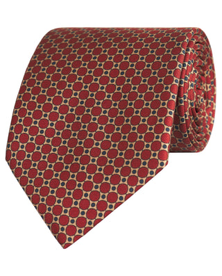 Corbata twill estampado seda natural granate by MI | 81436_0004_1