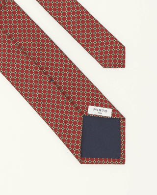Corbata twill estampado seda natural granate by MI | 81436_0004_2