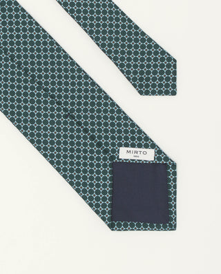 Corbata twill estampado seda natural verde by MIRT | 81437_0004_2
