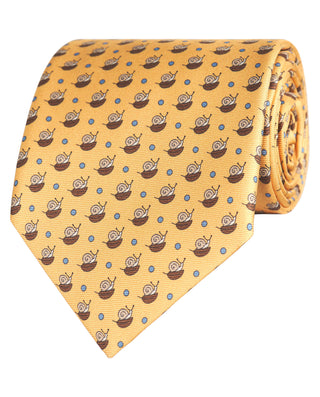 Corbata twill estampado animal en seda natural