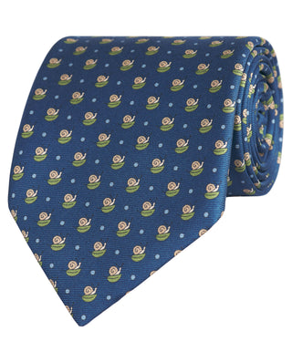 Corbata twill estampado seda natural marino by MIR | 81444_0002_1