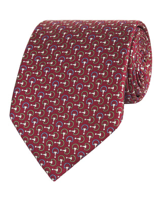 Corbata twill estampado seda natural granate by MI | 81445_0001_1