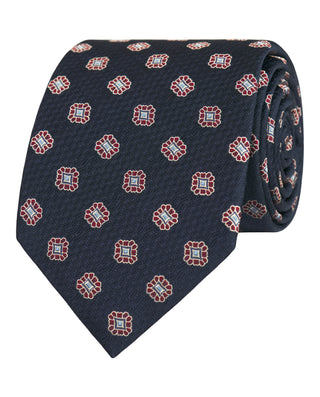 Corbata jacquard estampado seda marino by MIRTO | 81456_0001_1