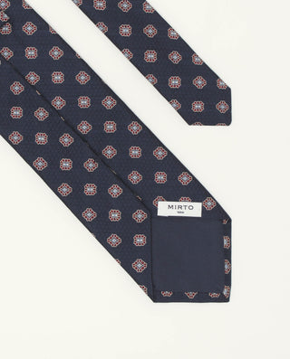 Corbata jacquard estampado seda marino by MIRTO | 81456_0001_2