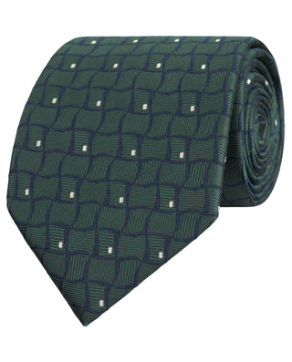 Corbata jacquard seda natural verde by MIRTO | 81470_0002_1