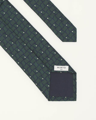 Corbata jacquard seda natural verde by MIRTO | 81470_0002_2