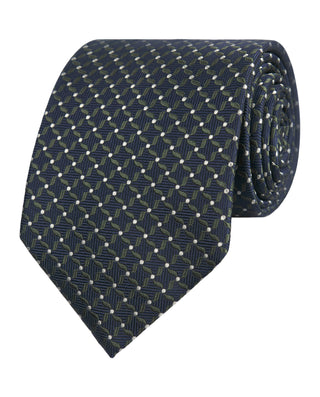 Corbata jacquard seda natural marino by MIRTO | 81472_0001_1