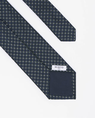 Corbata jacquard seda natural marino by MIRTO | 81472_0001_2