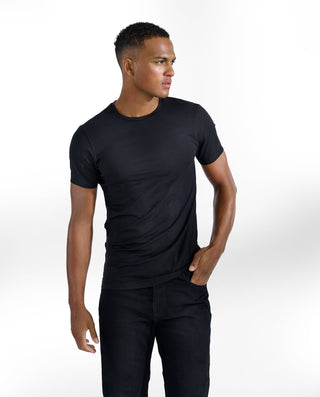 CAMISETA CUELLO CAJA TENCEL negro by Bread&Boxers