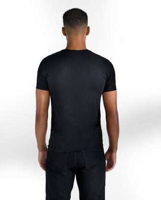 CAMISETA CUELLO CAJA TENCEL negro by Bread&Boxers