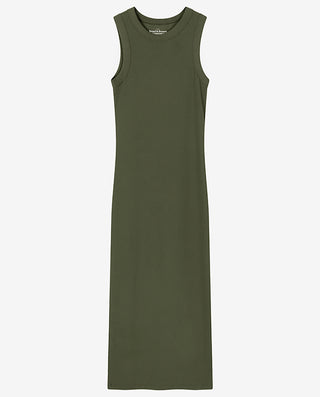 Vestido sin mangas de canalé verde by Bread&Boxers