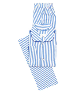 Pijama largo de algodón rayas azul by MIRTO