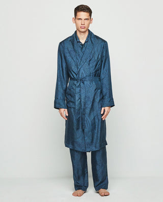 Bata de hombre estampada seda natural by MIRTO