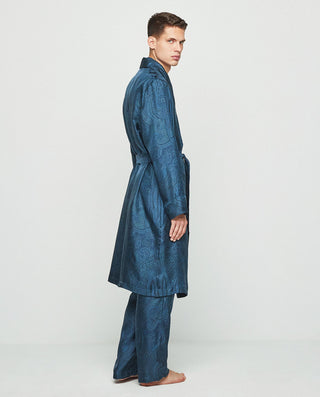 Bata de hombre estampada seda natural by MIRTO