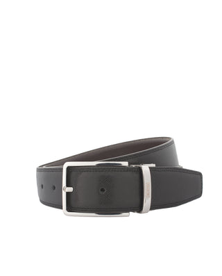 Black & brown reversible leather belt