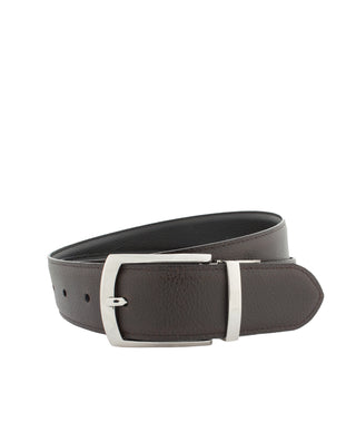 Cinturón de vestir reversible de piel crispada