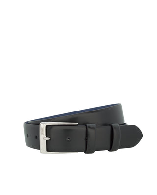 Cinturón liso de piel negro