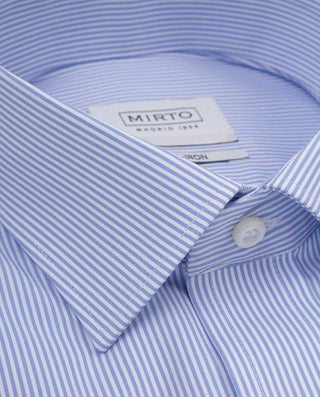 Camisa rayas semi-entallada travelshirt azul