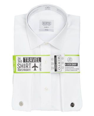 CAMISA LISA SEMI-ENTALLADA TRAVELSHIRT by MIRTO