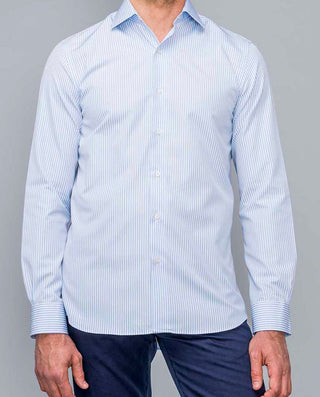 CAMISA RAYAS LARGO EXTRA SEMI-ENTALLADA by MIRTO