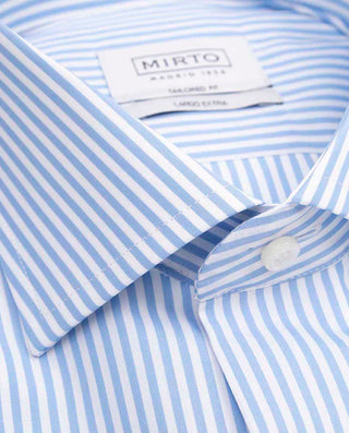 CAMISA RAYAS LARGO EXTRA SEMI-ENTALLADA by MIRTO