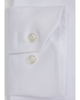 Camisa casual oxford manga larga blanco by MIRTO