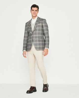 Camisa casual oxford manga larga blanco