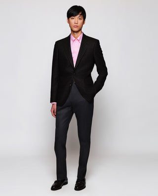 Camisa casual oxford manga larga rosa by MIRTO