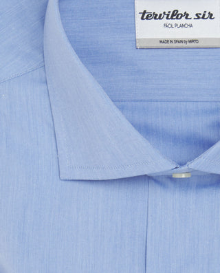Camisa vestir tervilor sir fil a fil azul roy by M