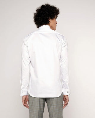 CAMISA SEMI-ENTALLADA PUÑO DOBLE blanco by MIRTO