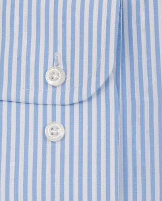 CAMISA VESTIR SEMI-ENTALLADA RAYAS AZUL by MIRTO