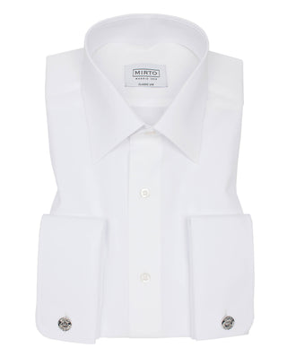 CAMISA VESTIR PUÑO DOBLE POPELIN BLANCO by MIRTO
