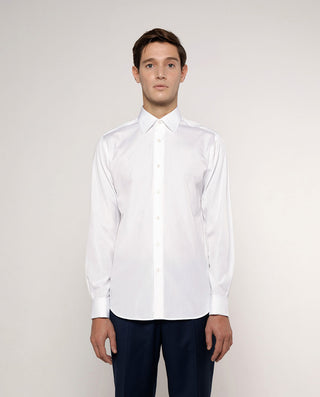 CAMISA VESTIR PUÑO DOBLE POPELIN BLANCO by MIRTO
