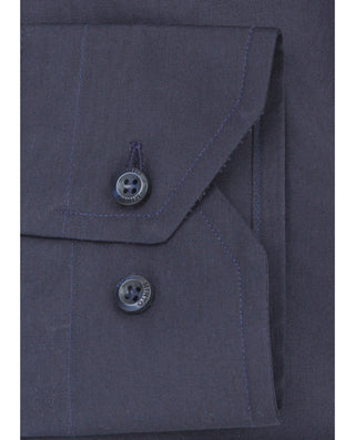 CAMISA SEMI-ENTALLADA POPELIN MARINO by MIRTO