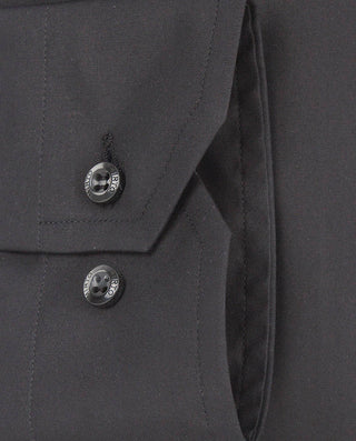 CAMISA SEMI-ENTALLADA POPELIN NEGRO by MIRTO