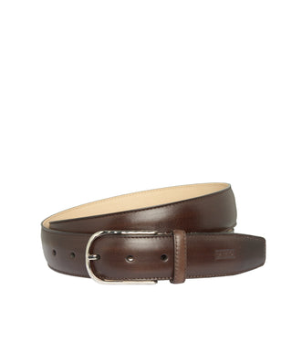 Cinturón de vestir piel marrón