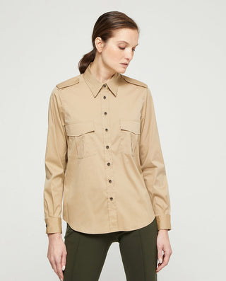 Beige shirt with pockets