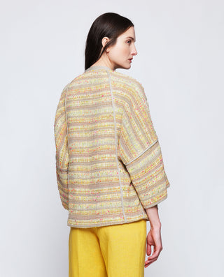 Chaqueta desestructurada tweed naranja by MIRTO