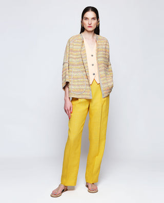 Chaqueta desestructurada tweed naranja by MIRTO