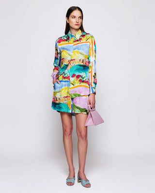 Short fluido estampado pictórico multicolor by MIR