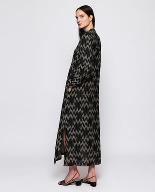 Kaftan jacquard negro by MIRTO