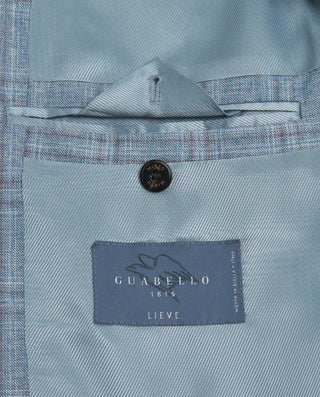 Chaqueta mezcla de lana cuados ventana azul by MIR