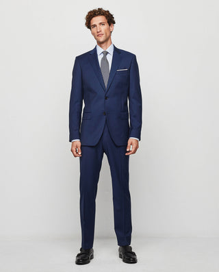 Traje "travel suit" lana super 100's azul tinta