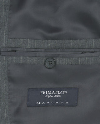 Traje lana raya diplomática gris medio by MIRTO