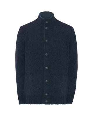 Chaqueta de punto con botones melange azul by MIRT