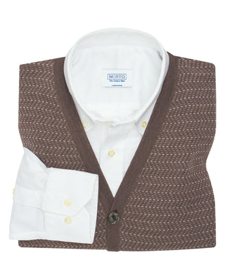 Chaleco jacquard de Lana camel by MIRTO