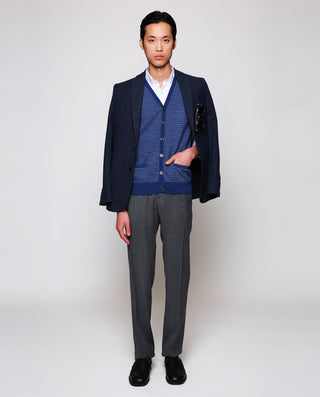 Chaleco jacquard de Lana azul by MIRTO