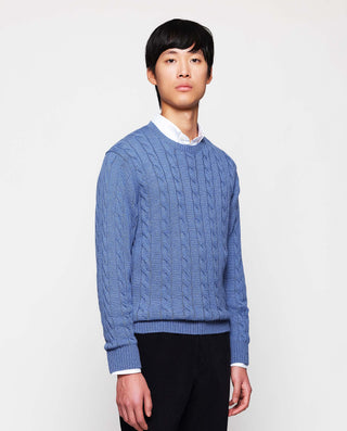 Jersey de Lana cuello redondo azul by MIRTO