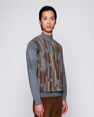 Jersey de Lana cuello perkins gris by MIRTO